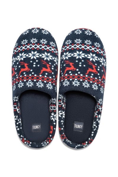 Twigy Papuci Polar pentru bărbați, albastru marin 41/46
