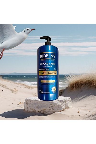 Bioblas Professional 900 ML Zinc+Cafein Anti-Dandruff Shampoo - 100% Effective on Dandruff