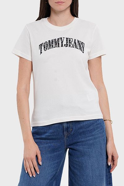 Tommy Jeans Crew Neck Cotton Regular Fit t Shirt - Logo Printed Tshirt Dw0Dw20161 Ybh