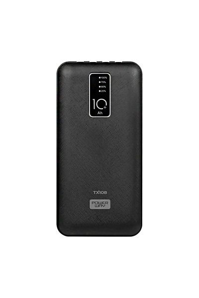 Drop Deposu Powerway Tx108 10000 Mah Black Indicator Extra Wired 4-Output Powerbank (4172)