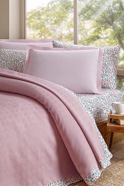 Özdilek Sarmaşık Tek Kişilik Jakar Biyeli Pike Takımı