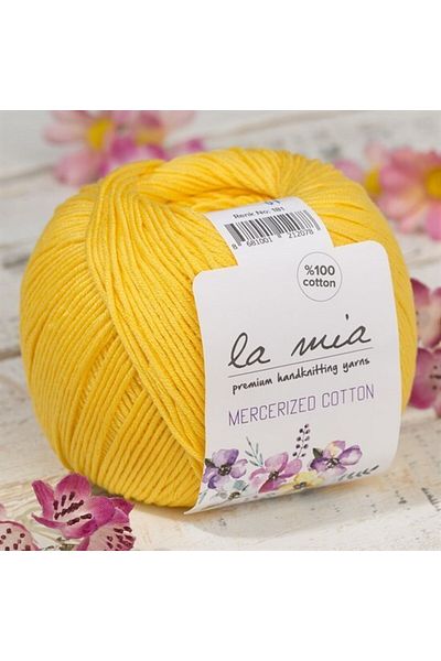shop La Mia Mercerized Cotton Mustard Yellow Hand Knitting Lanyard - 181 - 33583