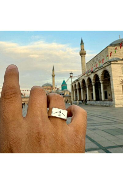 Sima Silver Gümüş Tasarım Üzerinde Hiç Yazılı Sade Işlemesiz Erkek Yüzük Takı