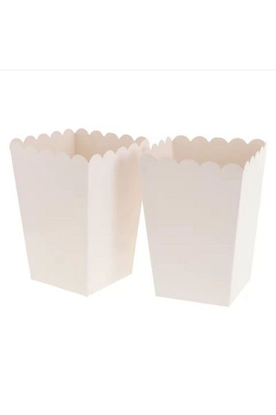 Cadde Süs White Popcorn 8-Piece Corn Box