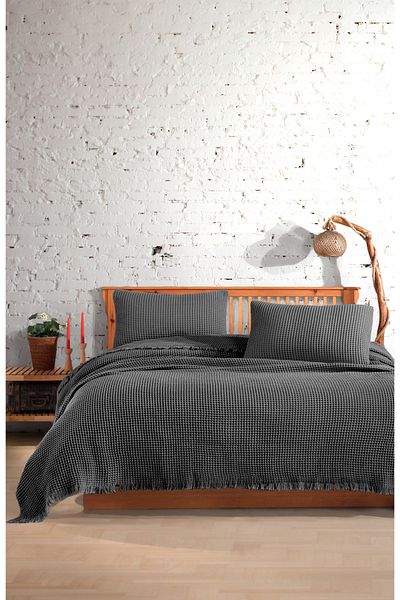 destinyhometex 100% Cotton Waffle Single Bedspread 160X240 cm