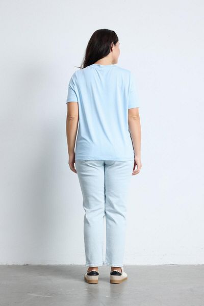 LUOKK Bradley Crew Neck Plus Size Basic T-Shirt Light Blue