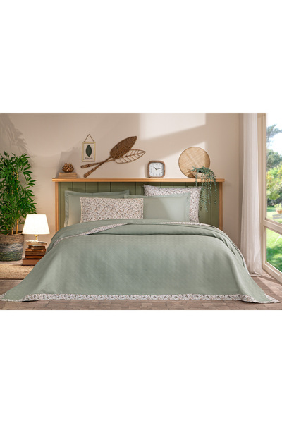 Özdilek Sarmaşık Tek Kişilik Jakar Biyeli Pike Takımı