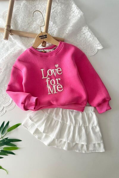 Minigimin Cicileri Set fustă transpirație cu broderie My Mini's Gentlewomen L...