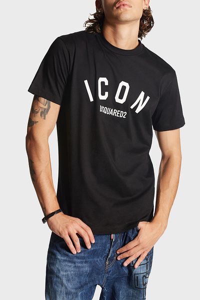 DSquared2 Men's T-Shirt - Logo Printed, 100% Cotton, Regular Fit, Crew Neck S79Gc0089 S23009