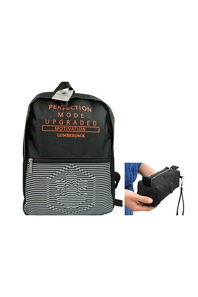 lumberjack Crinkle Backpack - Pen Holder Gift