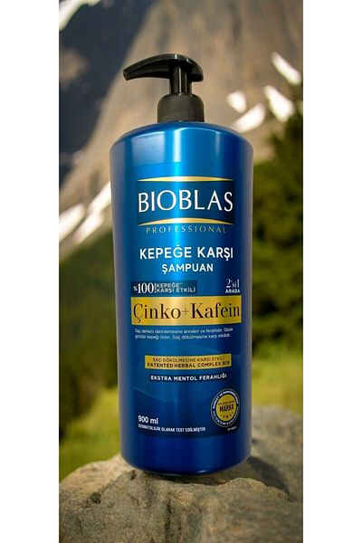 Bioblas Professional 900 ML Zinc+Cafein Anti-Dandruff Shampoo - 100% Effective on Dandruff