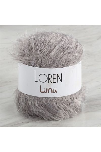 Alaturka Loren Luna Rabbit Hair Light Grey Πλεκτό Χέρι - R080 - 34004