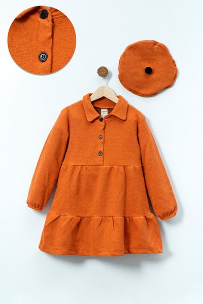 aden kids Rochie pentru fetiță Melted Stamp (3-8 ANI) - Pălărie, design special pentru iarnă