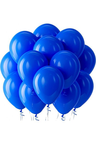 Home Zone 100 Pack 12 inch Round Helium Royal Blue Balloons for Birthday