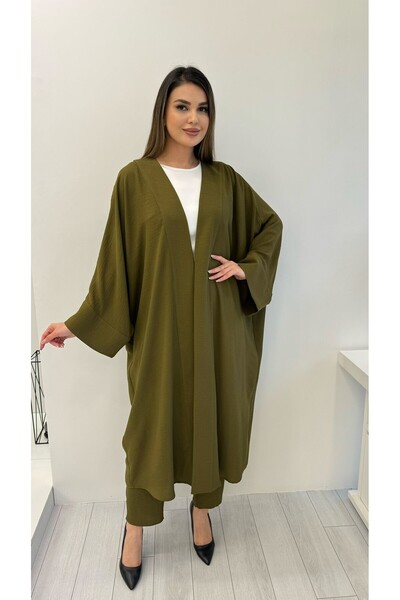 White Corner 3015 PANTOLONLU KETEN TAKIM