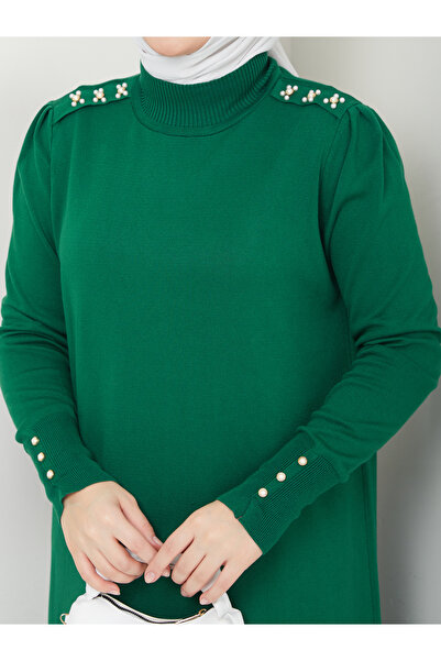 MODAMÜNASİP Wonderful Bead Detailed Mercerized Non-Pilling Stylish Tunic