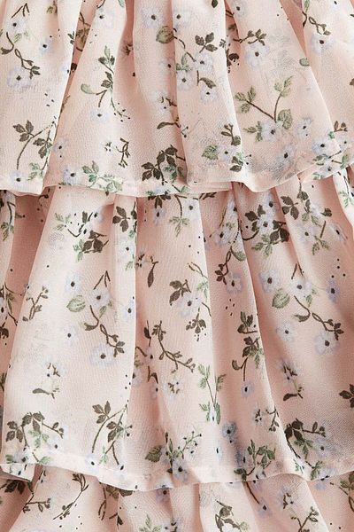 H&M Flounced chiffon dress
