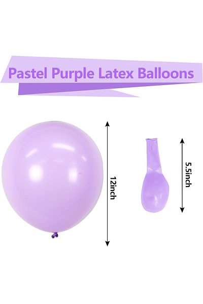 Home Zone 100 Pack 12 inch Round Helium Light Purple Balloons for Wedding