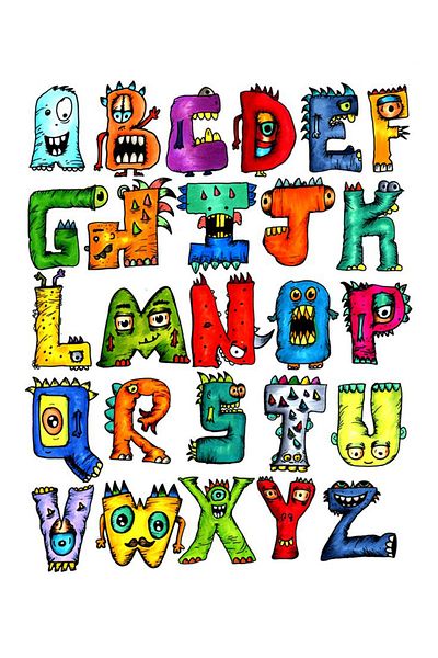 Sticksy Monster Letterssticker Phone Laptop Notebook Tablet Notebook Flask Sticker Label St840