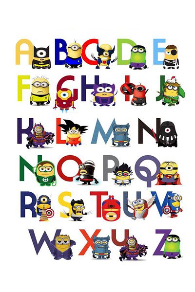 Sticksy Minions Letterssticker Phone Laptop Notebook Tablet Notebook Flask Sticker Sticker St929