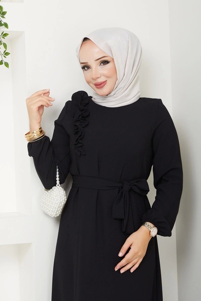 SERRA MODA Φόρεμα Hijab από ύφασμα Crepe - Loose Cut