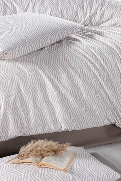 CEMETEKS FİRUZE Firuze Bračni 100% pamuk Set posteljine Geo Wave Sa deznom - ...