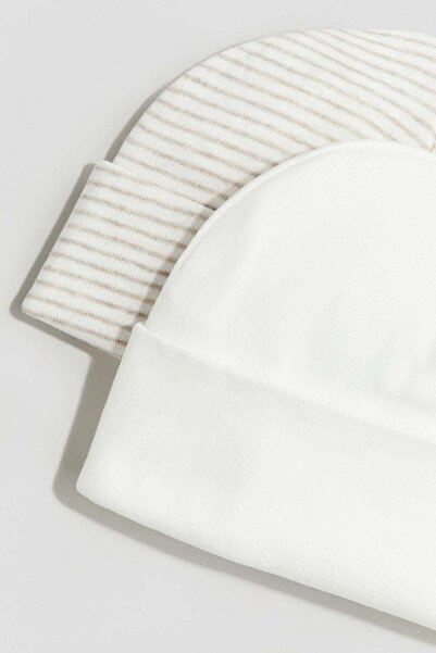 H&M مجموعة من 2 قبعة قطنية