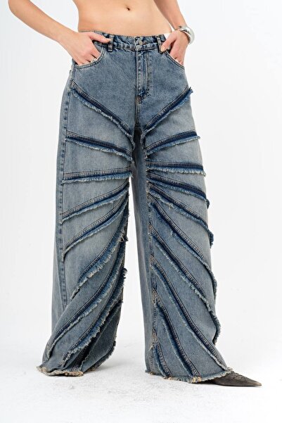 tw3 Τζιν με φαρδιά πόδια με ειδική σχεδίαση και λεπτομέρεια ραφής