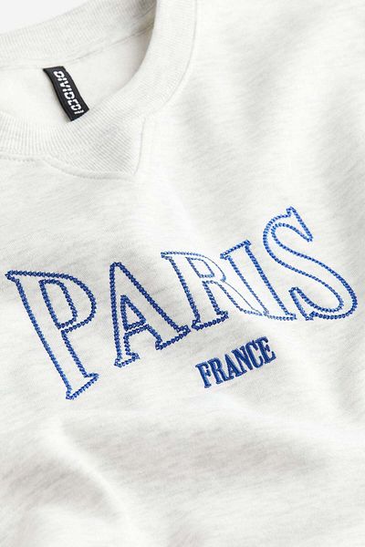 H&M Oversized motif-detail sweatshirt