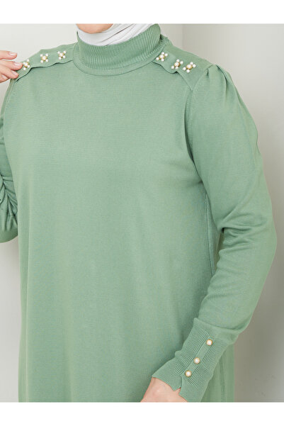 MODAMÜNASİP Wonderful Bead Detailed Mercerized Non-Pilling Stylish Tunic