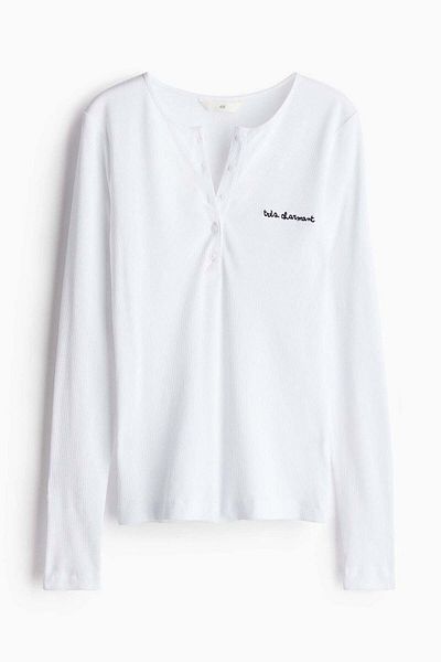 H&M Ribbed Henley top