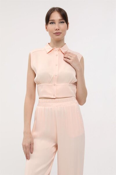 HomeStore Crop Vatkalı Bluz