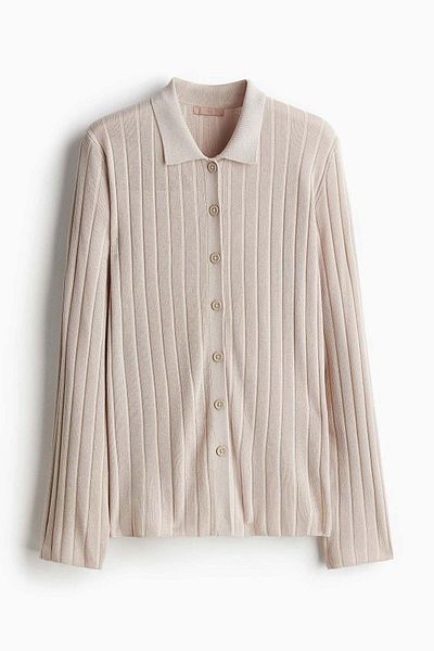 H&M Rib-knit button-front top