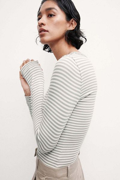 H&M Ribbed jersey top
