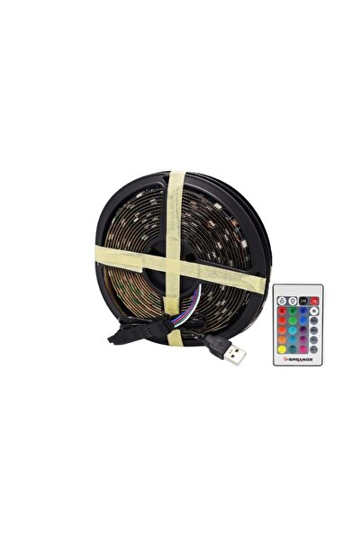 SPRANGE SP-LD10 Silikonlu Kumandalı 10 Metre Usb RGB Şerit Led