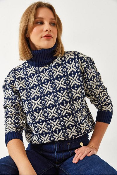 Bianco Lucci Women's Turtleneck Sweater 20246326
