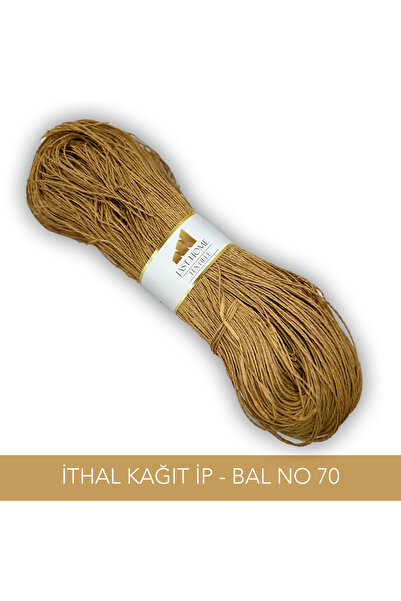 Jast Textile Kağıt Ip 500gr , El Örgü Ipi , Yümüşak , Yeni ,( Renk No:70 Balküpüğü)