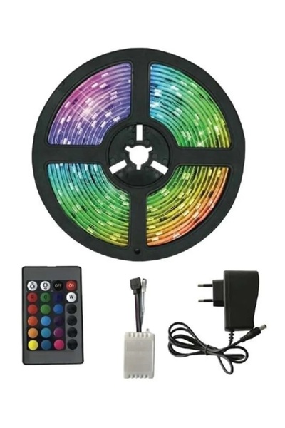 Lumie Rgb şerit led seti (tak Çalıştır. ) uzaktan kumandalı 5mt su geçirmez (SLİKON)
