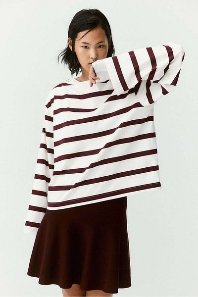 H&M Oversized boat-neck top