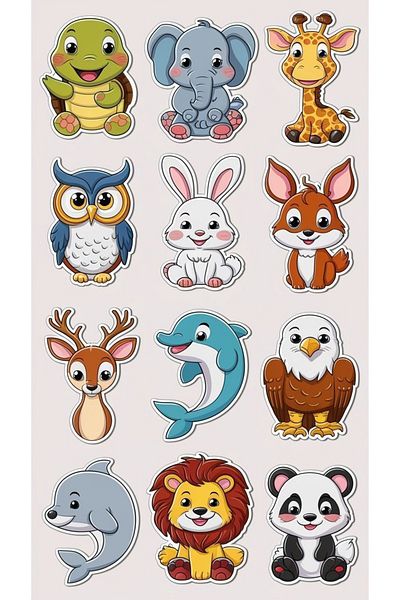 Sticksy Cute Animalssticker Phone Laptop Notebook Tablet Notebook Flask Sticker Sticker St916