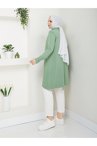 MODAMÜNASİP Wonderful Bead Detailed Mercerized Non-Pilling Stylish Tunic