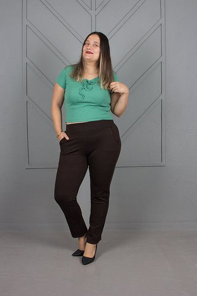 Truva XXL Mother Plus Size Steel Combed Cotton Trousers