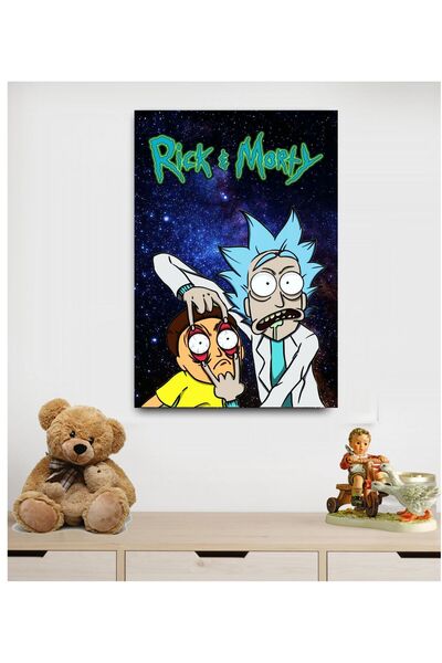 icase Rick and Morty Dekor Konsept Tablo MDF Baskı  Tablo
