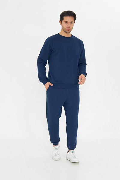 TRENDHİLL Unrival 3 Thread Cotton Basic Crew Neck Unisex Tracksuit Set 5738