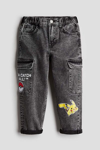H&M Motif-detail cargo trousers