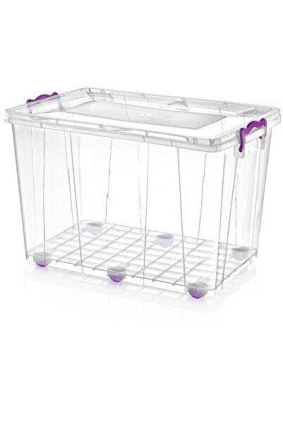 PlastArt 3 Adet Tekerlekli Saklama Kutusu 60 Litre Sa455