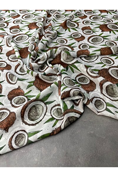 ipekkumaş Hindistan Cevizi Desen Elbiselik Şifon Kumaş ÜRÜNÜMÜZ ADET OLARAK S...