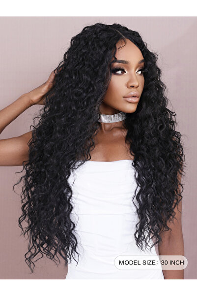 REMY HAİR Siyah Kıvırcık Tül Peruk