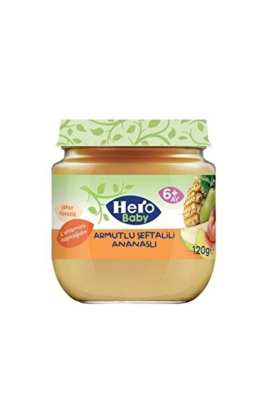 Hero Baby Armutlu Şeftalili Ananaslı Kavanoz Maması 120 gr