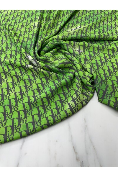 ipekkumaş قماش شيفون بنمط Dr Green Dressing يتم بيعه كقطعة واحدة 1 قطعة 1 متر